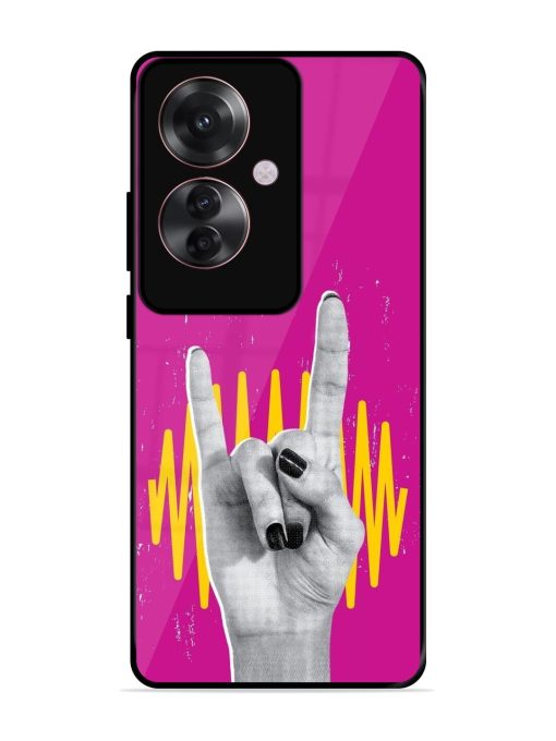 Rock Hand Glossy Soft Edge Case for Oppo F25 Pro (5G) Chachhi