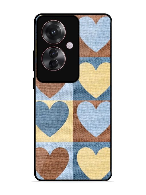 Hearts On Canvas Glossy Soft Edge Case for Oppo F25 Pro (5G) Chachhi