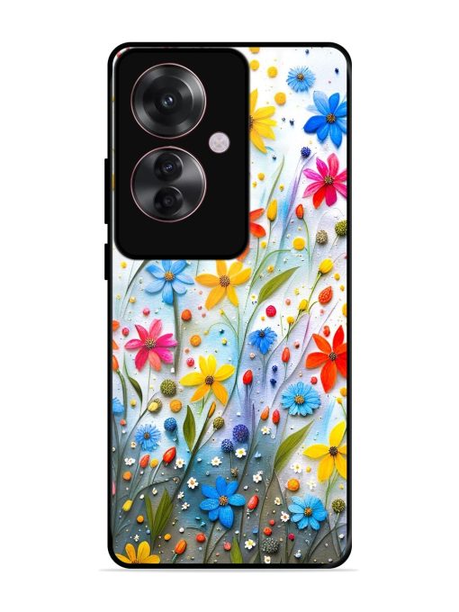 Vibrant Floral Glossy Soft Edge Case for Oppo F25 Pro (5G) Chachhi