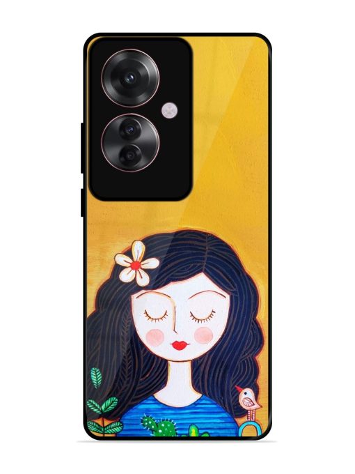 Girl Illustration Glossy Soft Edge Case for Oppo F25 Pro (5G) Chachhi