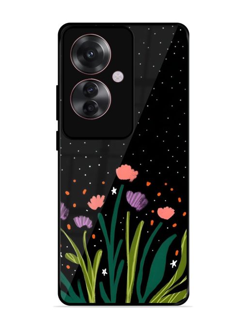 Midnight Bloom Glossy Soft Edge Case for Oppo F25 Pro (5G) Chachhi