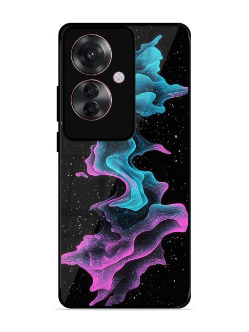 Cosmic Currents Glossy Soft Edge Case for Oppo F25 Pro (5G) Chachhi