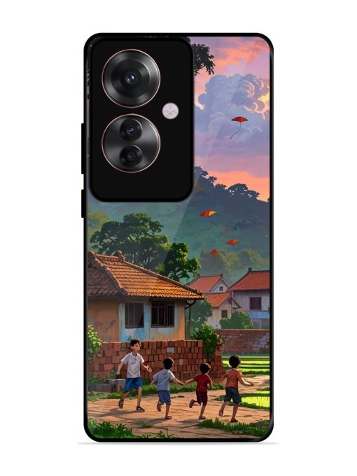 Sunset Play Glossy Soft Edge Case for Oppo F25 Pro (5G) Chachhi