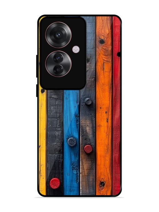 Rainbow Plank Glossy Soft Edge Case for Oppo F25 Pro (5G) Chachhi