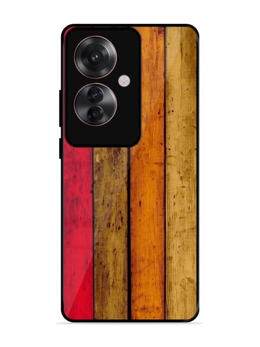 Colorful Woodgrain Glossy Soft Edge Case for Oppo F25 Pro (5G) Chachhi