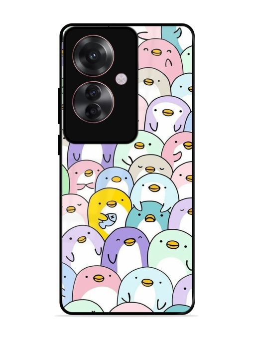 Penguin Party Glossy Soft Edge Case for Oppo F25 Pro (5G) Chachhi