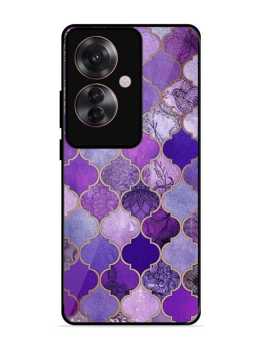 Purple Mosaic Magic Glossy Soft Edge Case for Oppo F25 Pro (5G) Chachhi