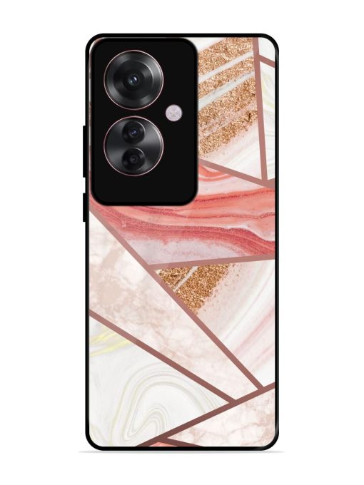 Rosy Mosaic Glossy Soft Edge Case for Oppo F25 Pro (5G) Chachhi