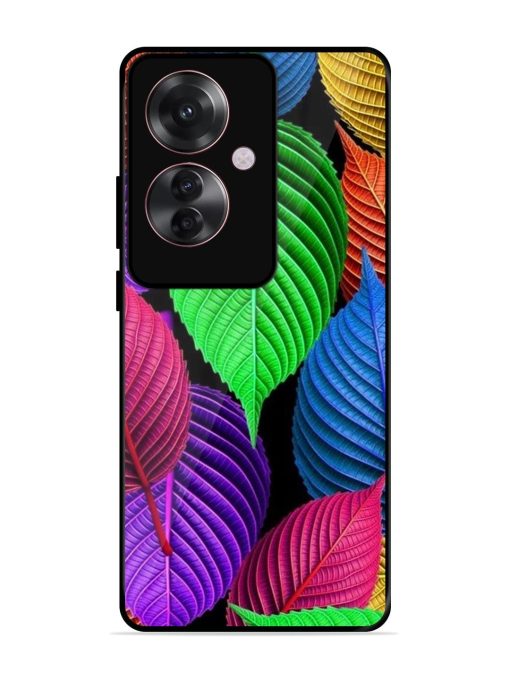 Rainbow Leaf Symphony Glossy Soft Edge Case for Oppo F25 Pro (5G)