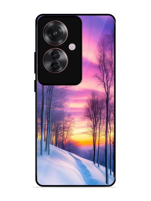 Winter'S Purple Haze Glossy Soft Edge Case for Oppo F25 Pro (5G) Chachhi