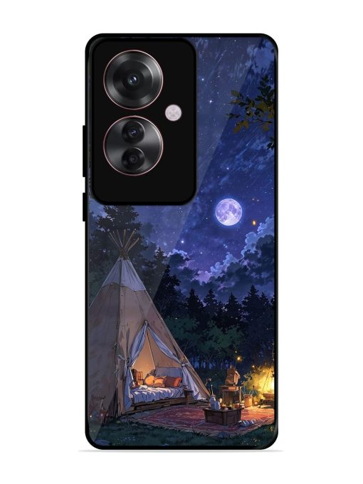 Moonlight Camping Glossy Soft Edge Case for Oppo F25 Pro (5G) Chachhi