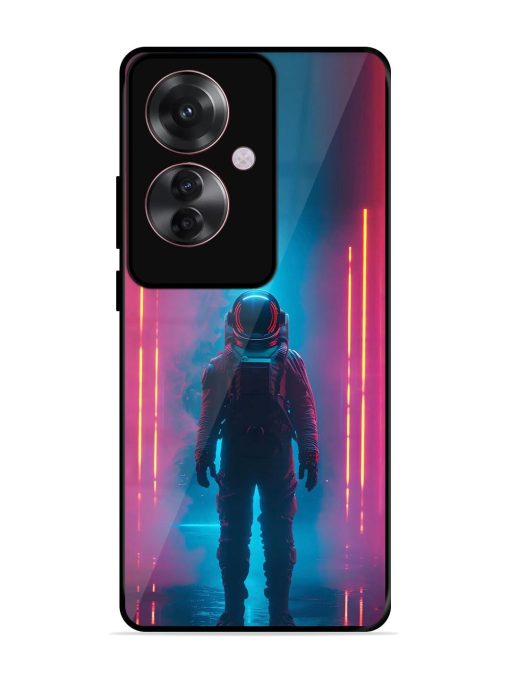 Neon Astronaut Glossy Soft Edge Case for Oppo F25 Pro (5G) Chachhi