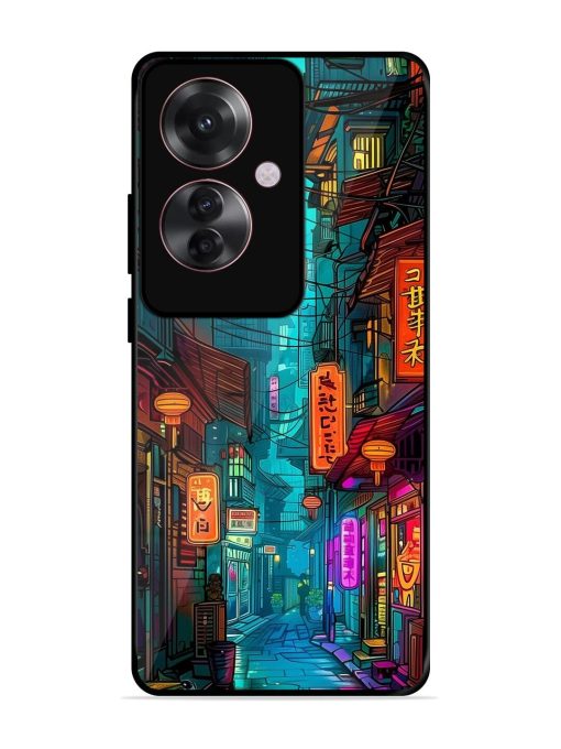 Neon Nightscape Glossy Soft Edge Case for Oppo F25 Pro (5G) Chachhi