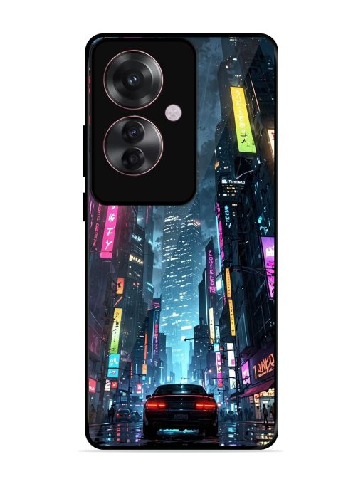 Neon Nightscape Glossy Soft Edge Case for Oppo F25 Pro (5G) Chachhi