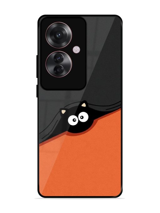 Peek-A-Boo Kitty Glossy Soft Edge Case for Oppo F25 Pro (5G) Chachhi