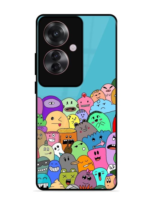 Monster Mash Glossy Soft Edge Case for Oppo F25 Pro (5G) Chachhi