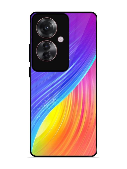 Neon Swirl Glossy Soft Edge Case for Oppo F25 Pro (5G) Chachhi