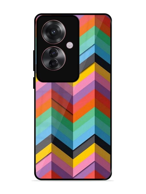 Colorful Zigzag Glossy Soft Edge Case for Oppo F25 Pro (5G) Chachhi