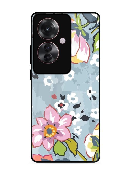 Floral Fantasy Glossy Soft Edge Case for Oppo F25 Pro (5G) Chachhi