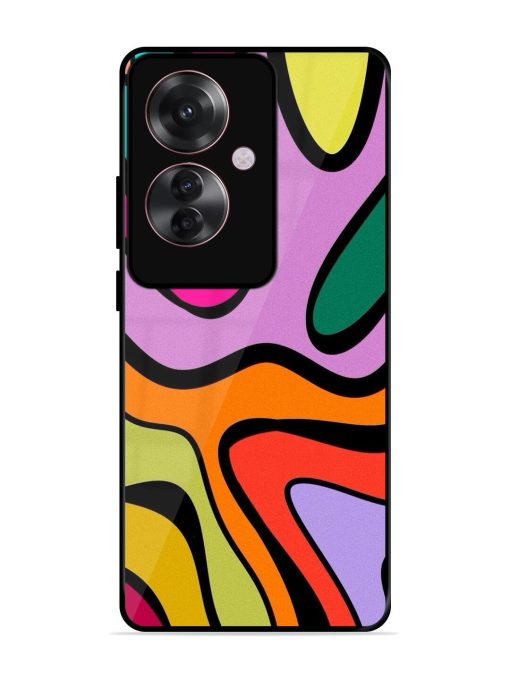 Groovy Swirls Glossy Soft Edge Case for Oppo F25 Pro (5G) Chachhi