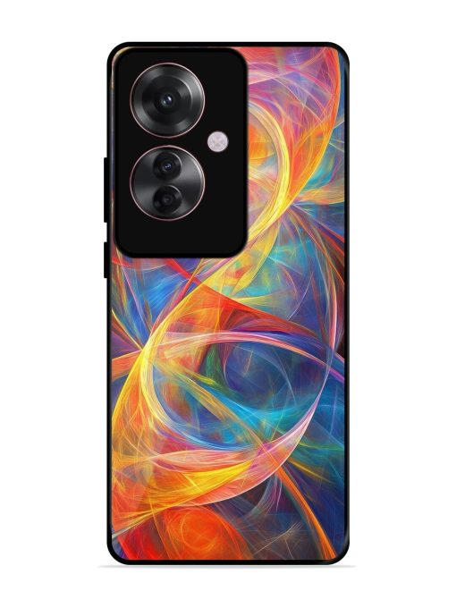 Cosmic Currents Glossy Soft Edge Case for Oppo F25 Pro (5G) Chachhi