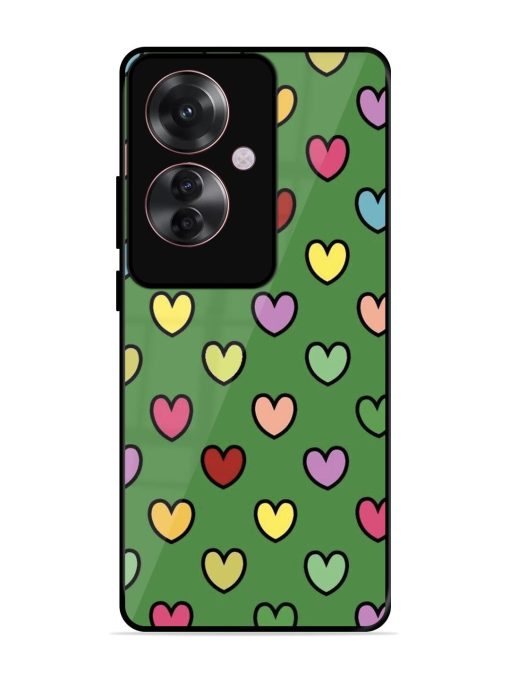 Rainbow Heart Parade Glossy Soft Edge Case for Oppo F25 Pro (5G) Chachhi