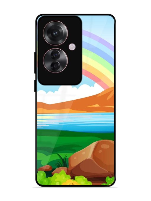 Rainbow Over The Lake Glossy Soft Edge Case for Oppo F25 Pro (5G) Chachhi