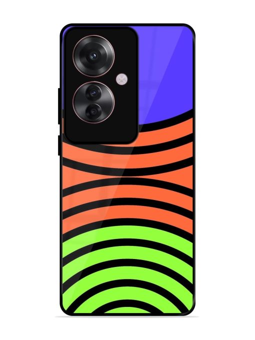 Psychedelic Stripe Symphony Glossy Soft Edge Case for Oppo F25 Pro (5G) Chachhi