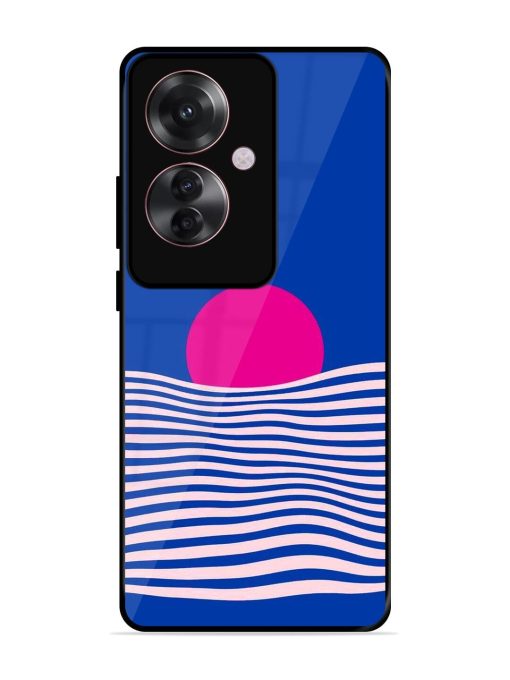 Pink Sunset Over Blue Waves Glossy Soft Edge Case for Oppo F25 Pro (5G) Chachhi