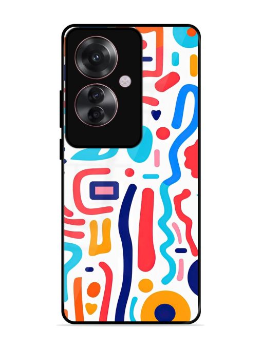 Whimsical Doodle Chaos Glossy Soft Edge Case for Oppo F25 Pro (5G) Chachhi