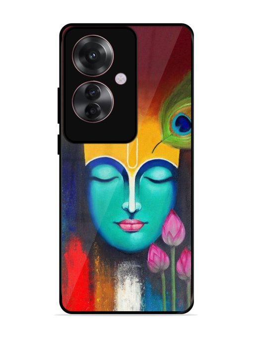 Divine Tranquility: The Face Of Krishna Glossy Soft Edge Case for Oppo F25 Pro (5G) Chachhi