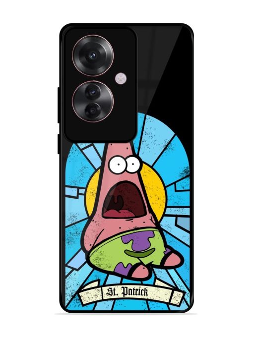 St. Patrick'S Day Stained Glass Patrick Star Glossy Soft Edge Case for Oppo F25 Pro (5G) Chachhi