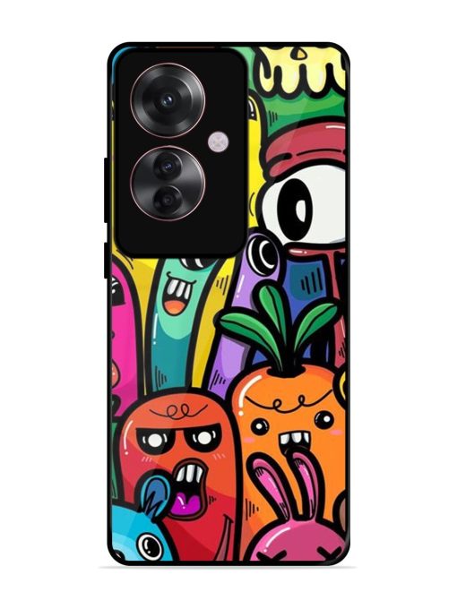 Whimsical Doodle Chaos Glossy Soft Edge Case for Oppo F25 Pro (5G) Chachhi