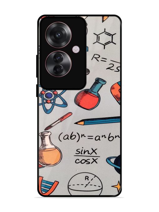 Science Doodle Delight Glossy Soft Edge Case for Oppo F25 Pro (5G) Chachhi