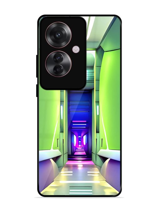 Neon Corridor Glossy Soft Edge Case for Oppo F25 Pro (5G) Chachhi