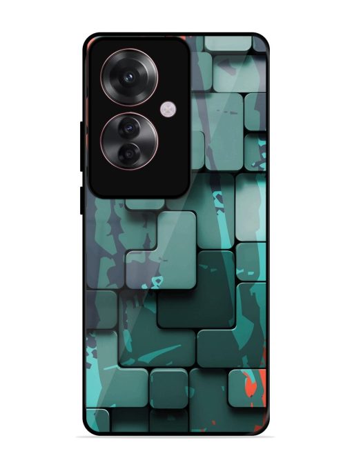 Abstract Geometric Mosaic Glossy Soft Edge Case for Oppo F25 Pro (5G) Chachhi