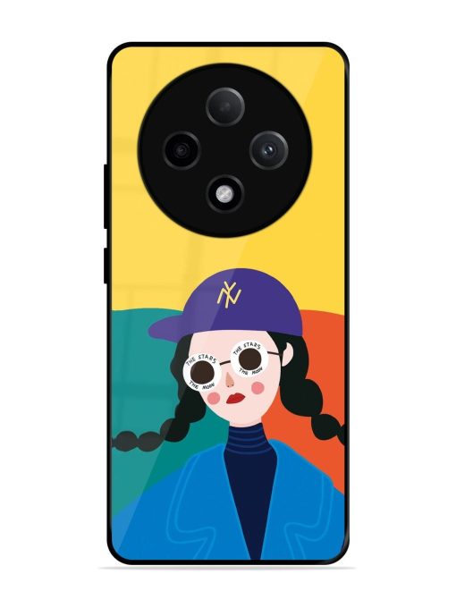 Starry-Eyed Girl Glossy Soft Edge Case for Oppo F27 Pro Plus (5G)