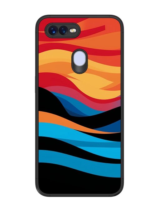 Blazing Currents Glossy Soft Edge Case for Oppo F9