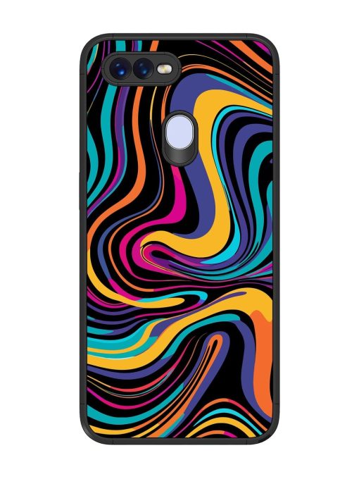 Psychedelic Swirl Glossy Soft Edge Case for Oppo F9