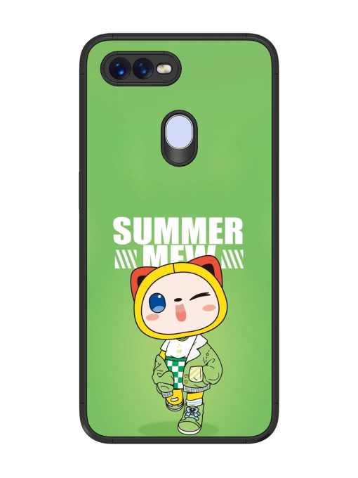 Purrfect Summer Glossy Soft Edge Case for Oppo F9 Pro Chachhi