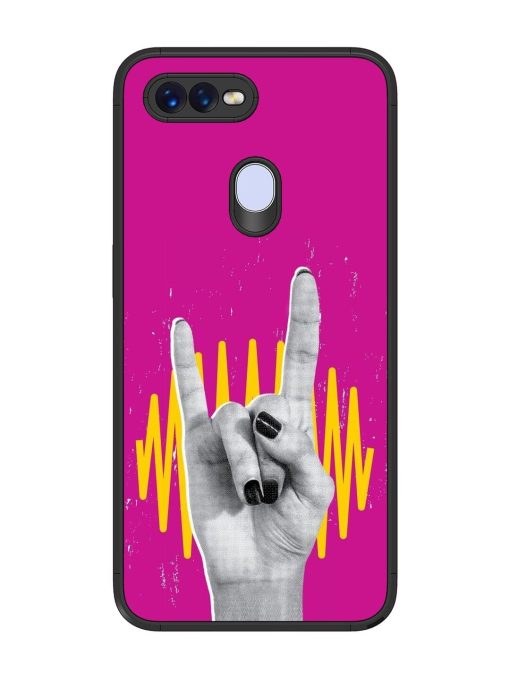 Rock Hand Glossy Soft Edge Case for Oppo F9 Pro Chachhi