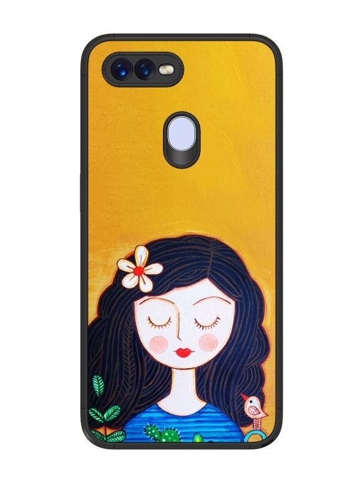 Girl Illustration Glossy Soft Edge Case for Oppo F9 Pro Chachhi