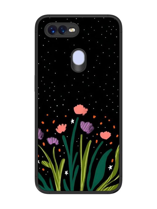 Midnight Bloom Glossy Soft Edge Case for Oppo F9 Pro Chachhi