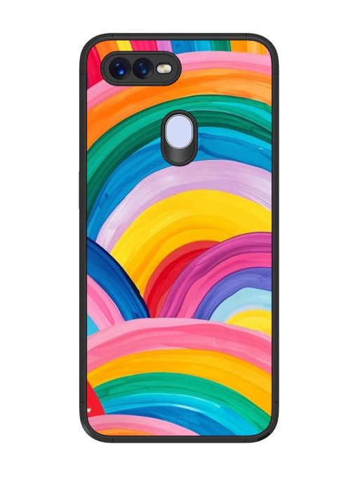 Rainbow Symphony Glossy Soft Edge Case for Oppo F9 Pro Chachhi