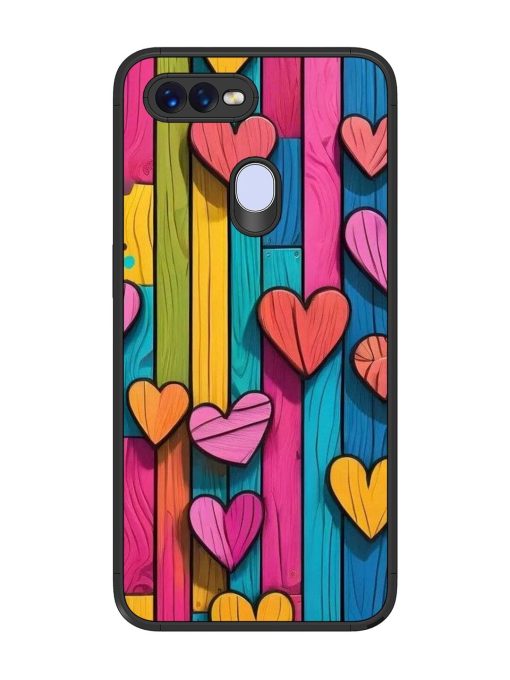 Rainbow Of Hearts Glossy Soft Edge Case for Oppo F9 Pro Chachhi