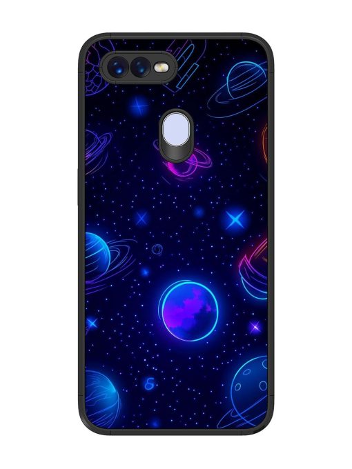 Neon Cosmos Glossy Soft Edge Case for Oppo F9 Pro Chachhi