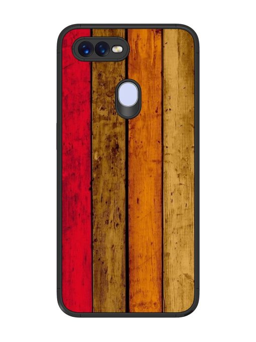 Colorful Woodgrain Glossy Soft Edge Case for Oppo F9 Pro Chachhi