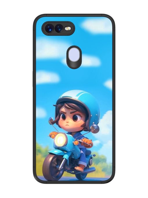 Little Rider Glossy Soft Edge Case for Oppo F9 Pro
