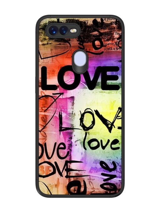 Love Graffiti Glossy Soft Edge Case for Oppo F9 Pro Chachhi