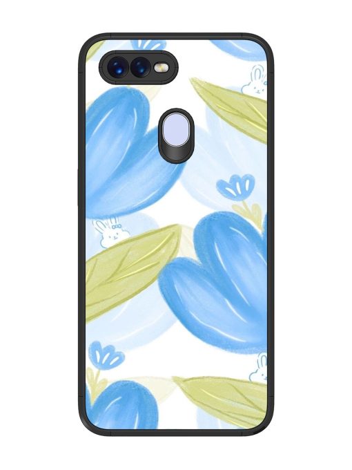 Bunny'S Blue Garden Glossy Soft Edge Case for Oppo F9 Pro Chachhi